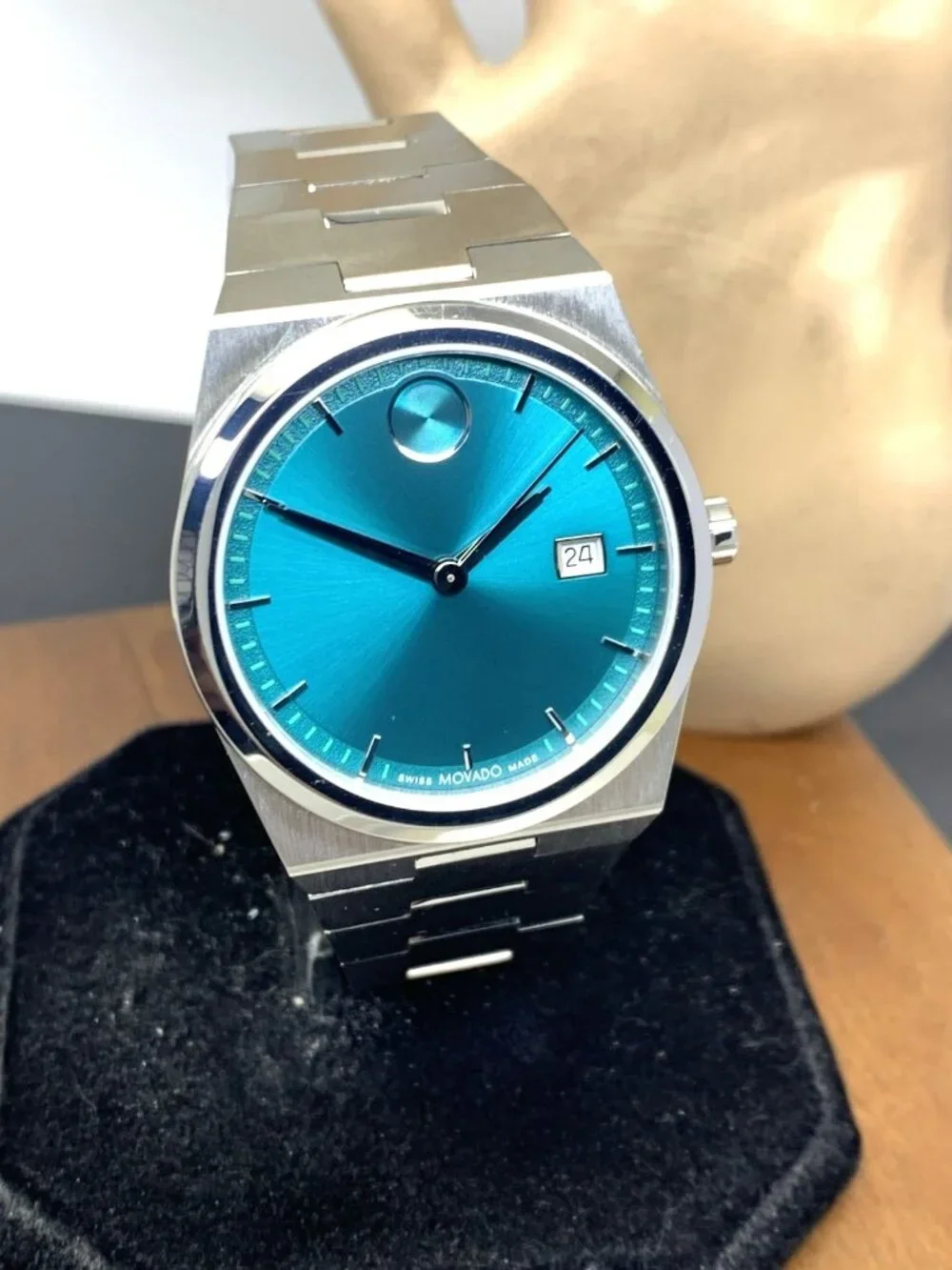 Movado Men's Watch 3601222 Bold Quest Swiss Quartz Green-Blue Silver Steel 40mm